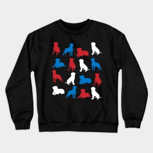 Patriotic Rottweiler Dog America Flag 4Th Of July Crewneck Sweatshirt